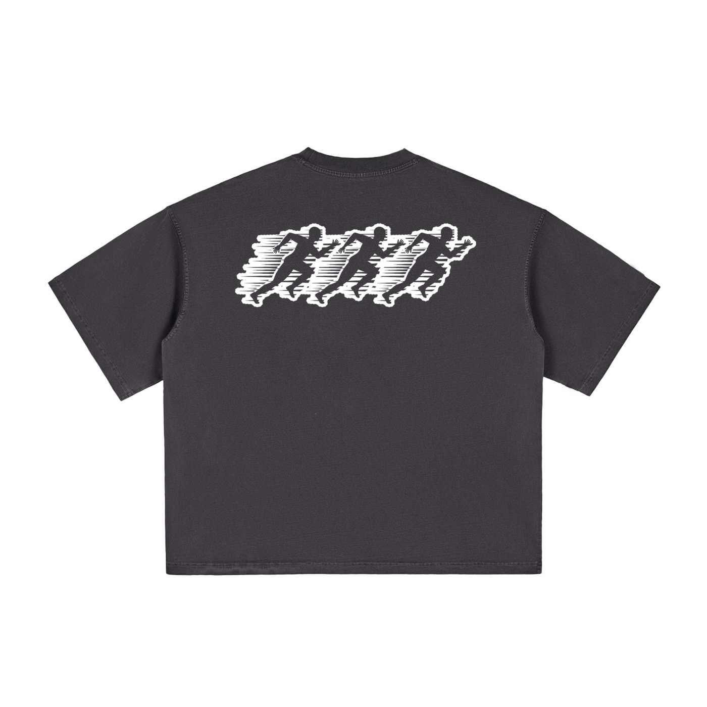 Bassloop. Running Club Boxy Tee (White Text)