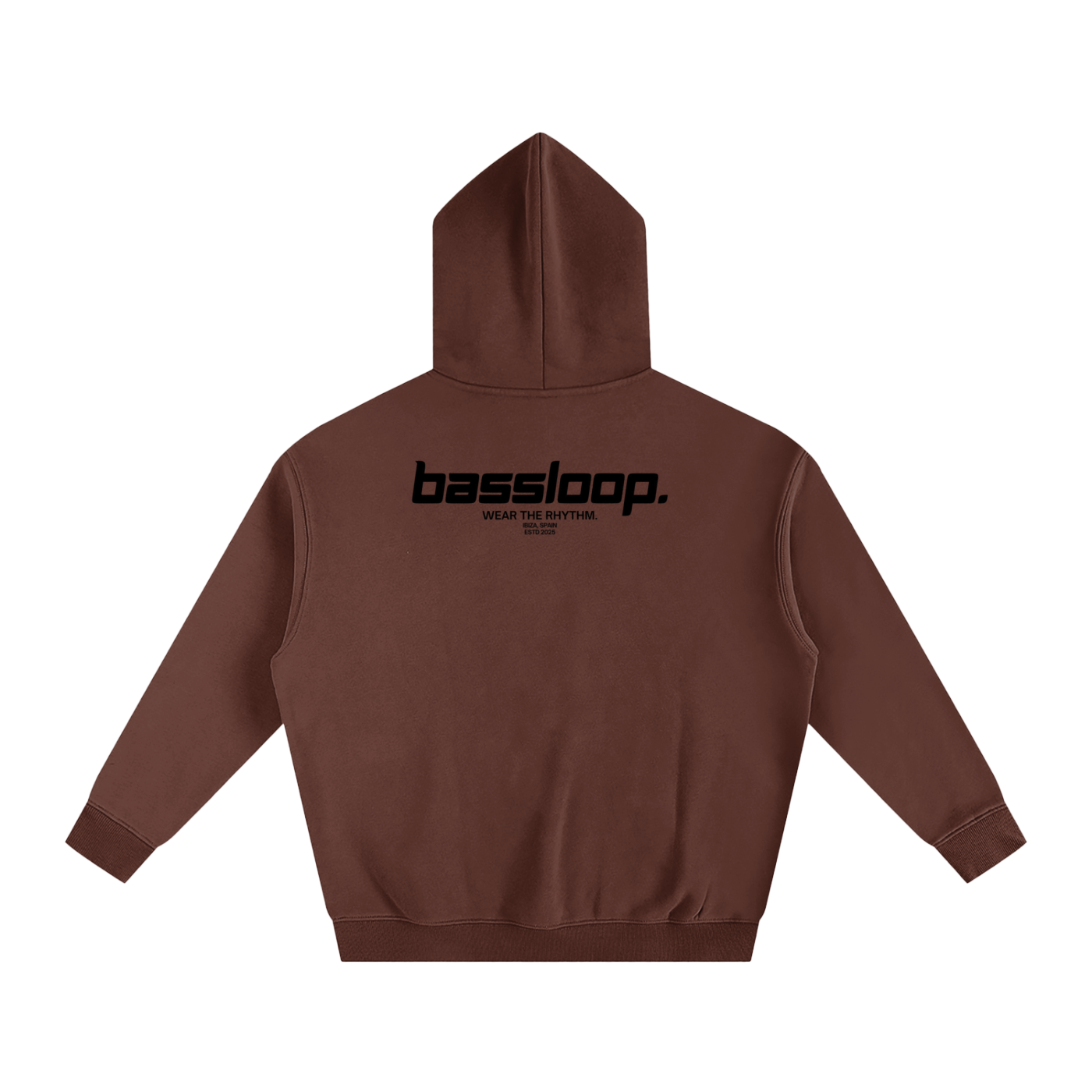 Bassloop. Speedy Heavy Hoodie (Black Text)
