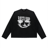 Bassloop. Distorted Knit (White Print)