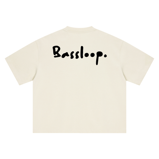 Bassloop. Industry Tee (Black Text)