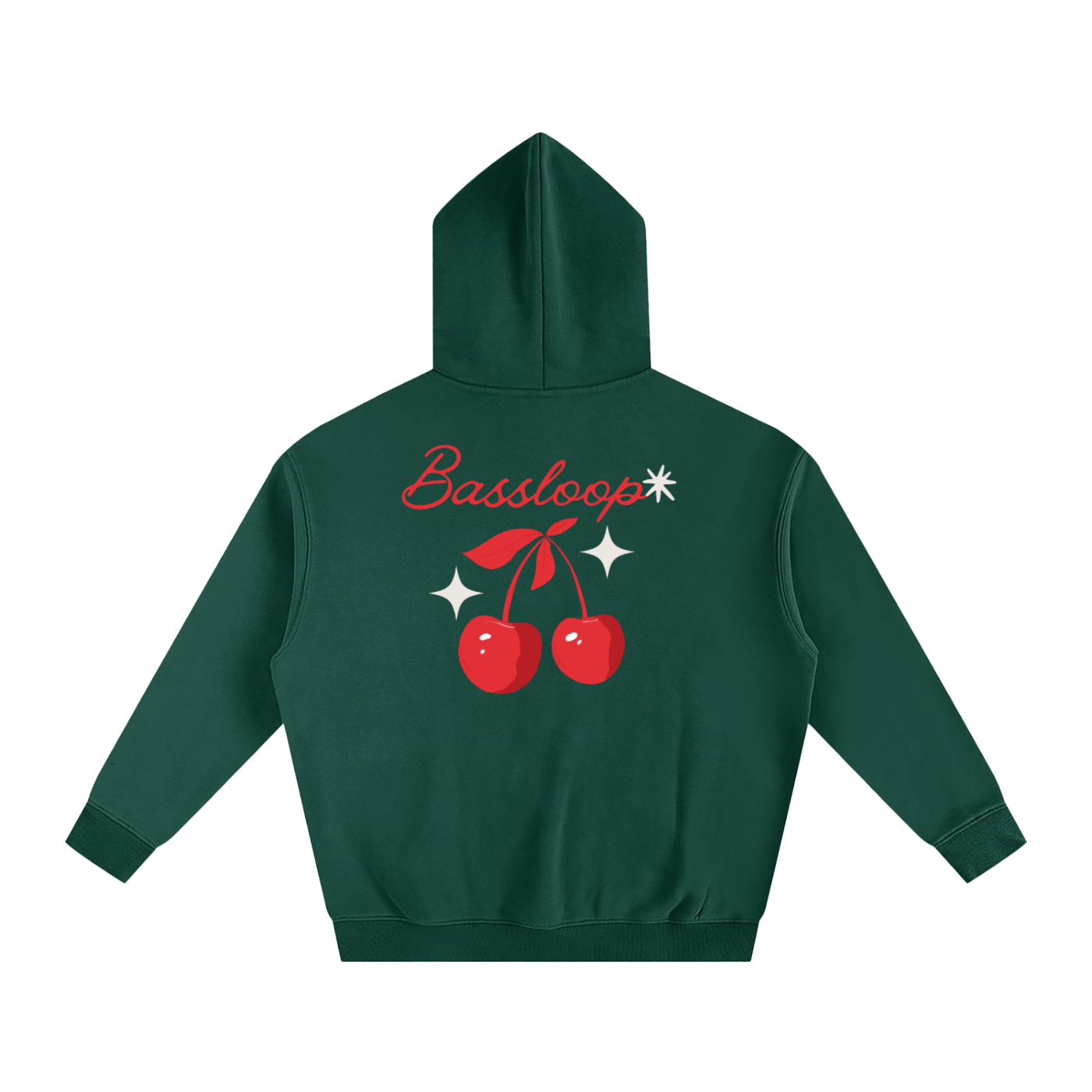 Bassloop. Cherry Heavy Hoodie