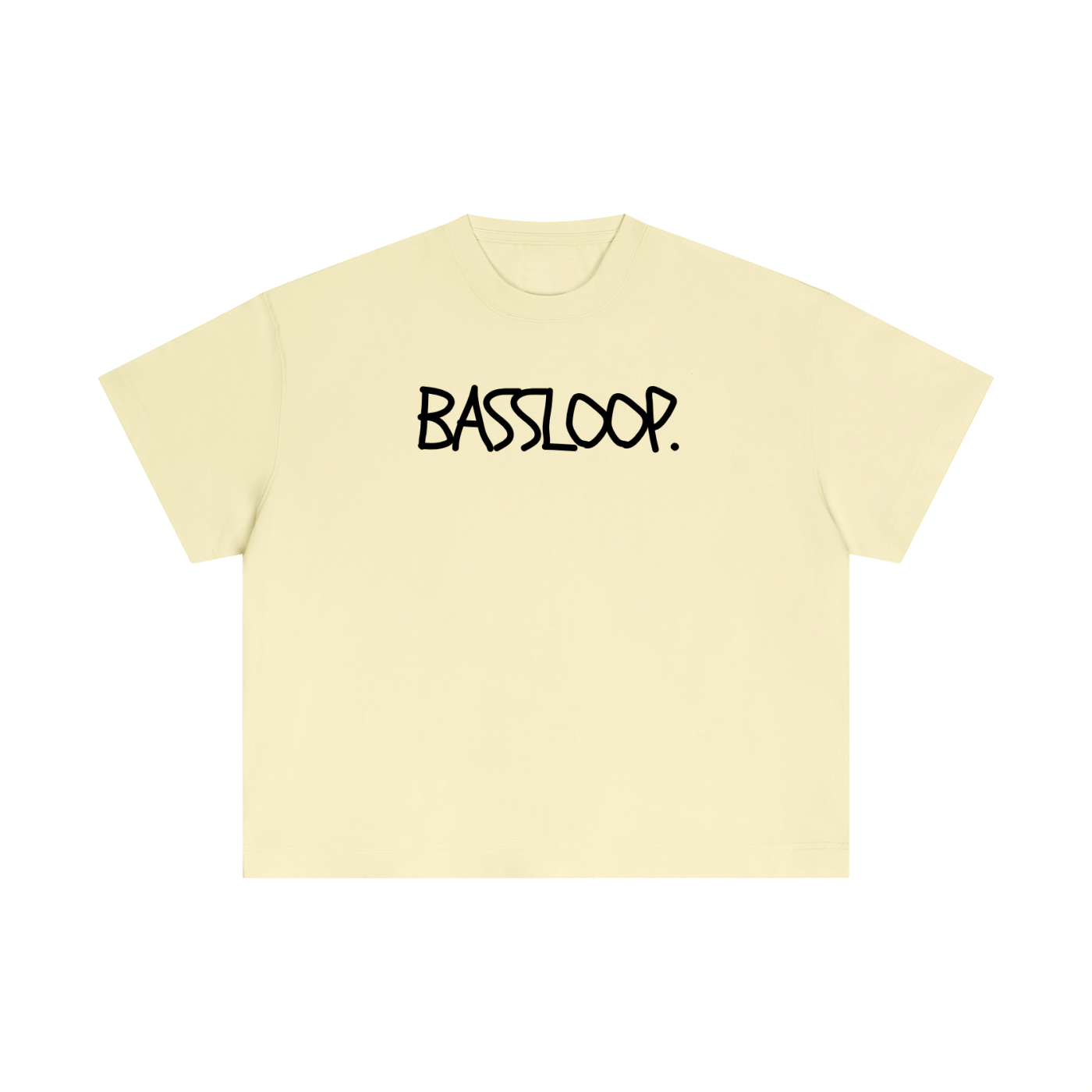 Bassloop. Sketch Text Boxy Tee (Back Text)