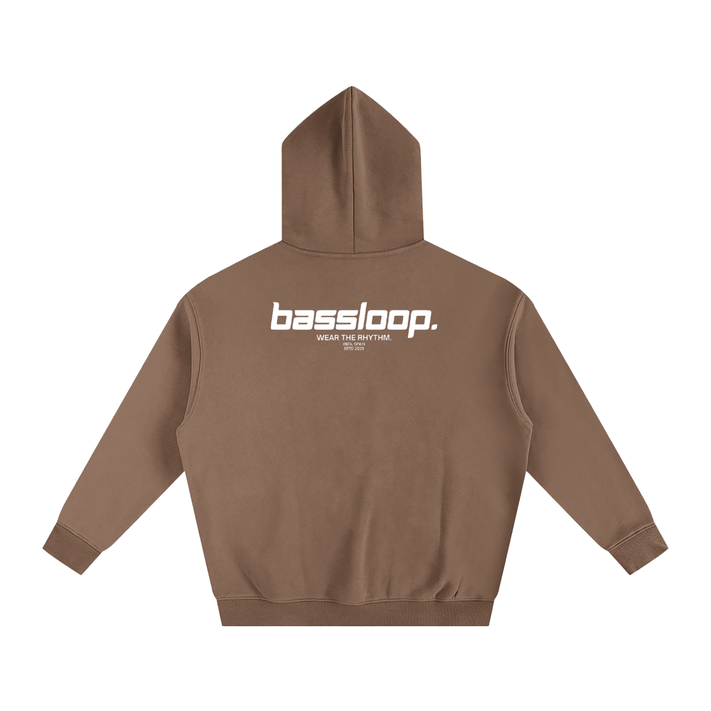 Bassloop. Speedy Heavy Hoodie (White Text)