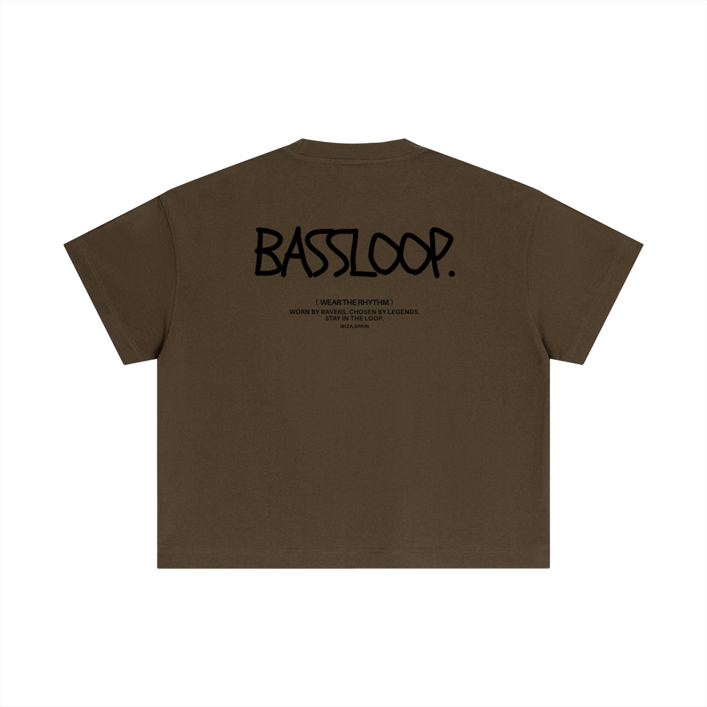 Bassloop. Sketch Text Boxy Tee (Back Text)