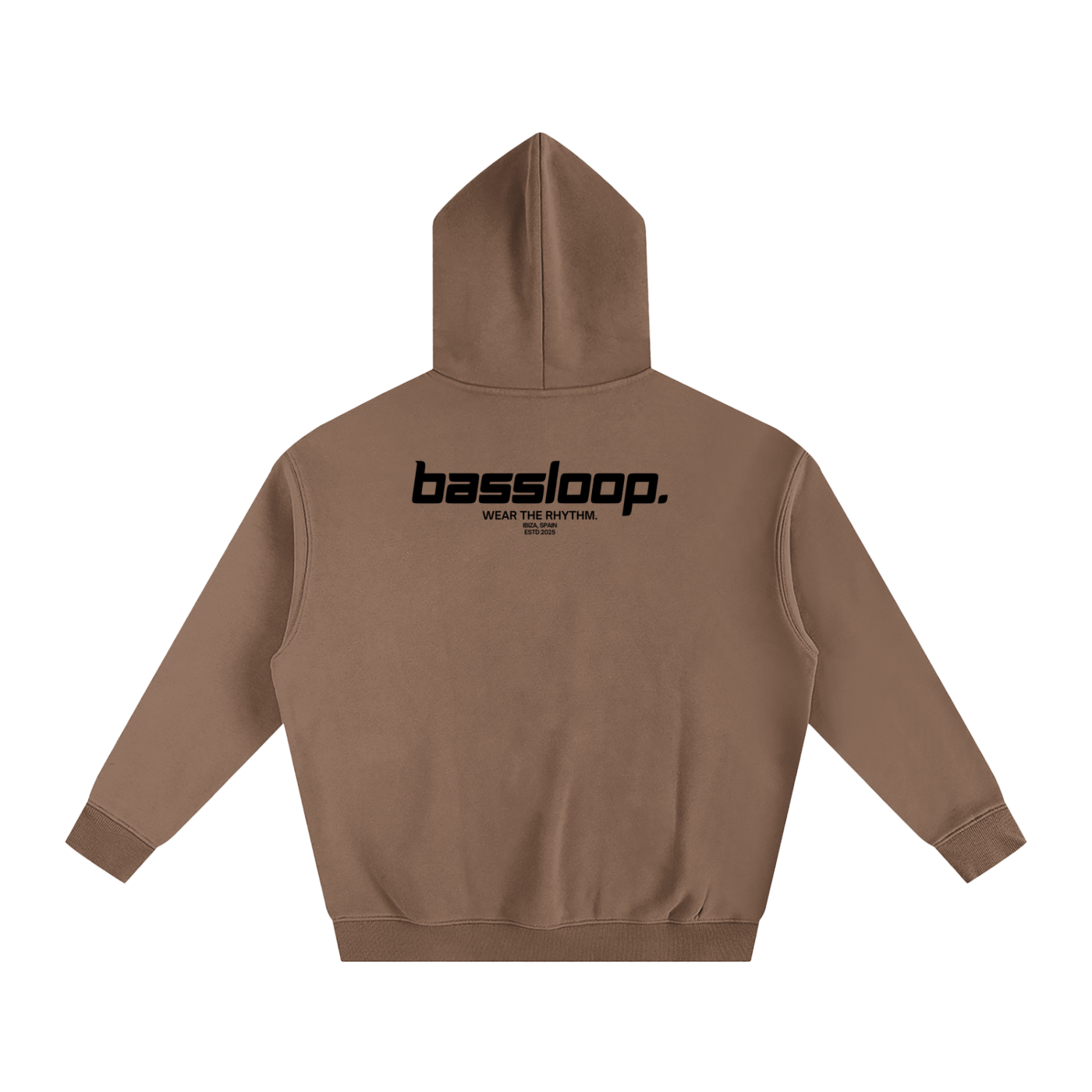 Bassloop. Speedy Heavy Hoodie (Black Text)