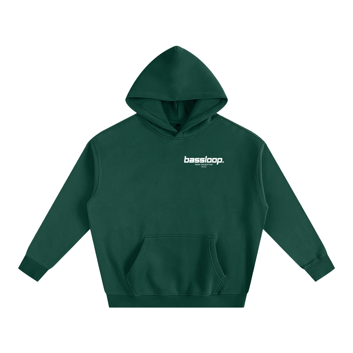 Bassloop. Speedy Heavy Hoodie (White Text)