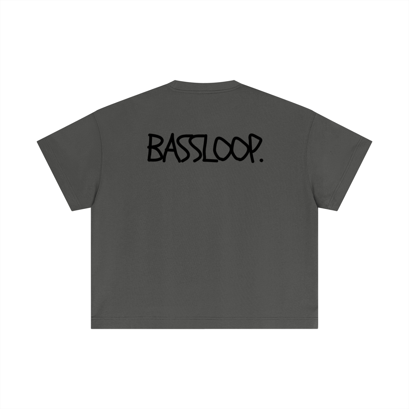 Bassloop. Sketch Text Boxy Tee (Front Text)