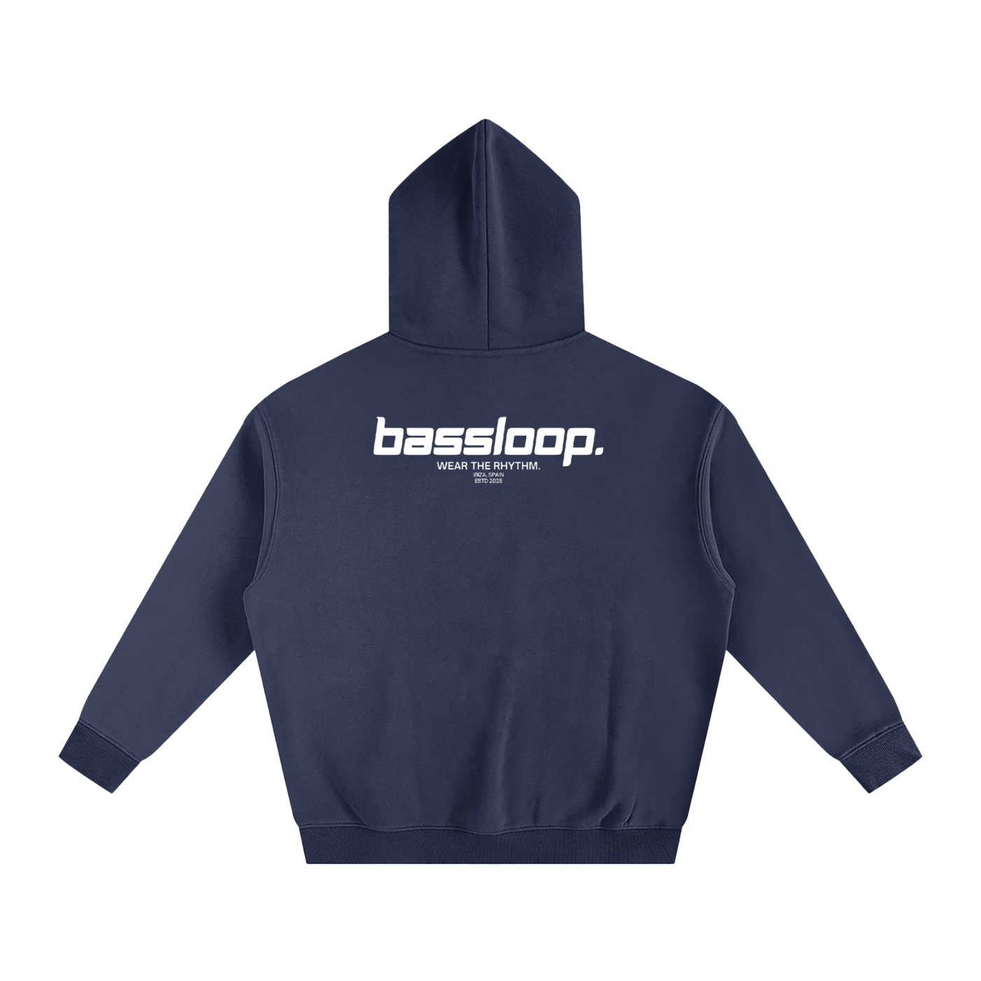 Bassloop. Speedy Heavy Hoodie (White Text)