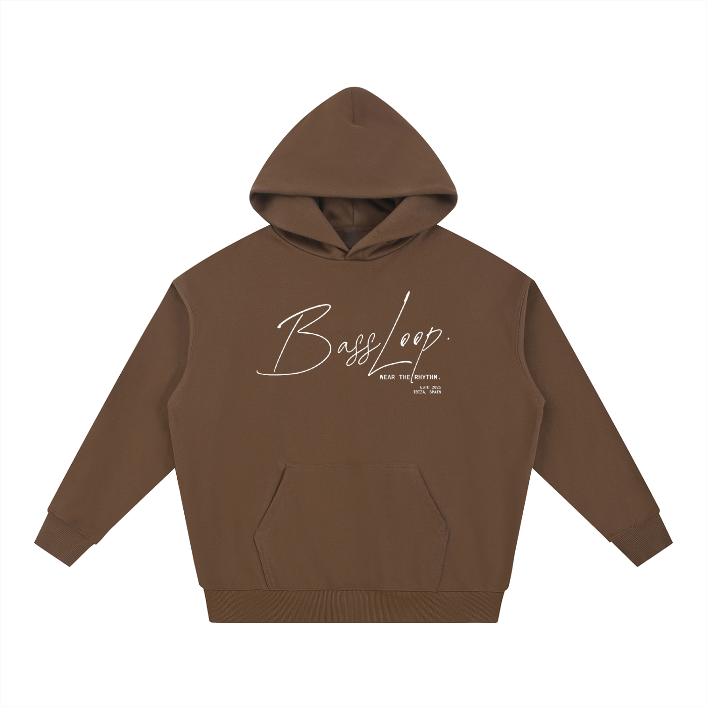 Bassloop. Signature Heavy Hoodie (White Text)