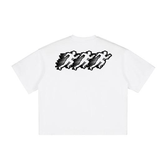 Bassloop. Running Club Boxy Tee (Black Text)