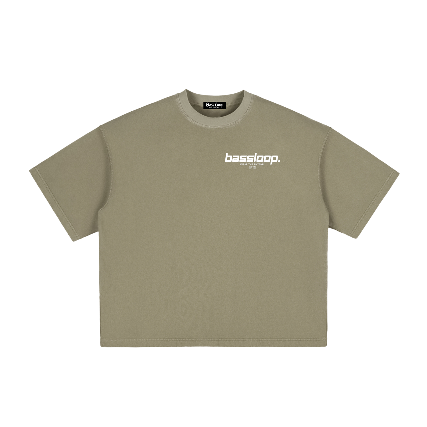 Bassloop. Speedy Boxy Tee (White Text)