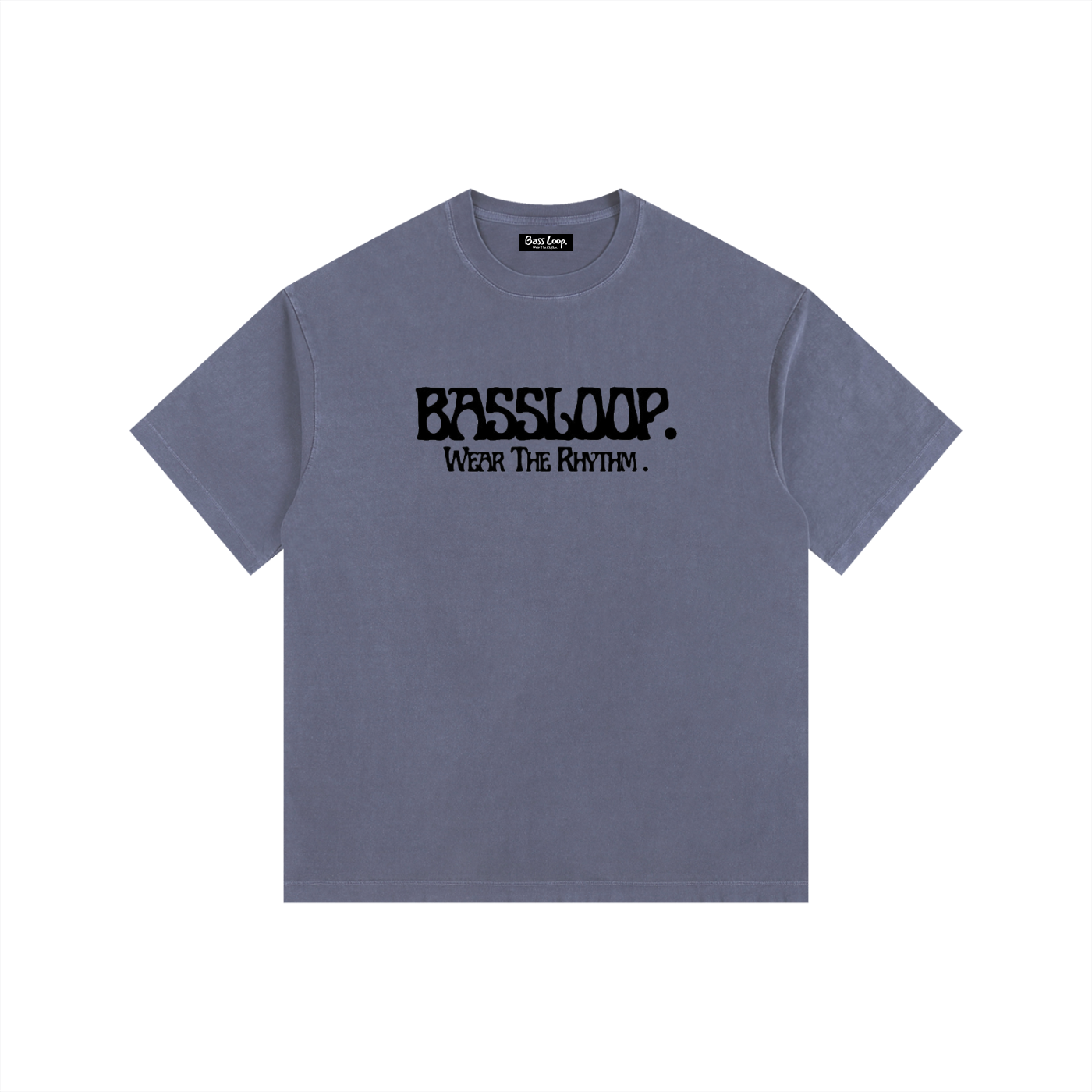 Bassloop. Nuvo Heavy Tee (Black Text)