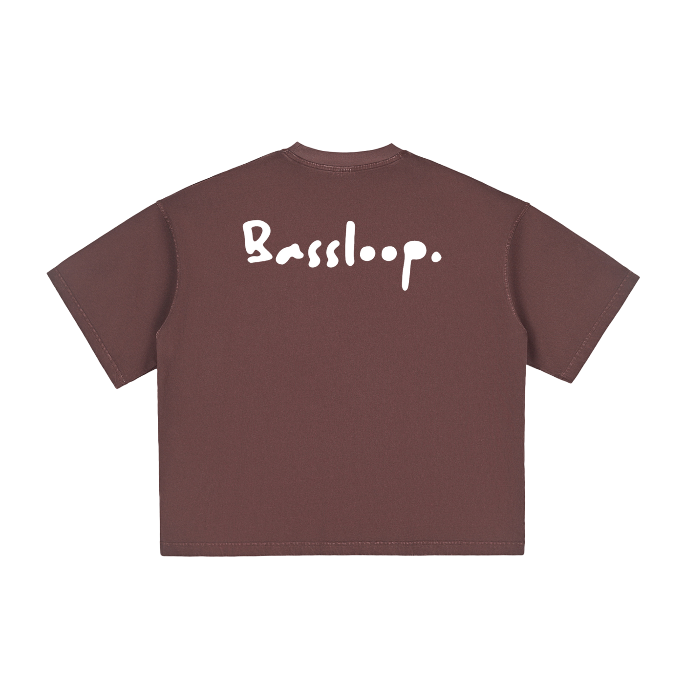 Bassloop. Signature Boxy Tee (White Text)