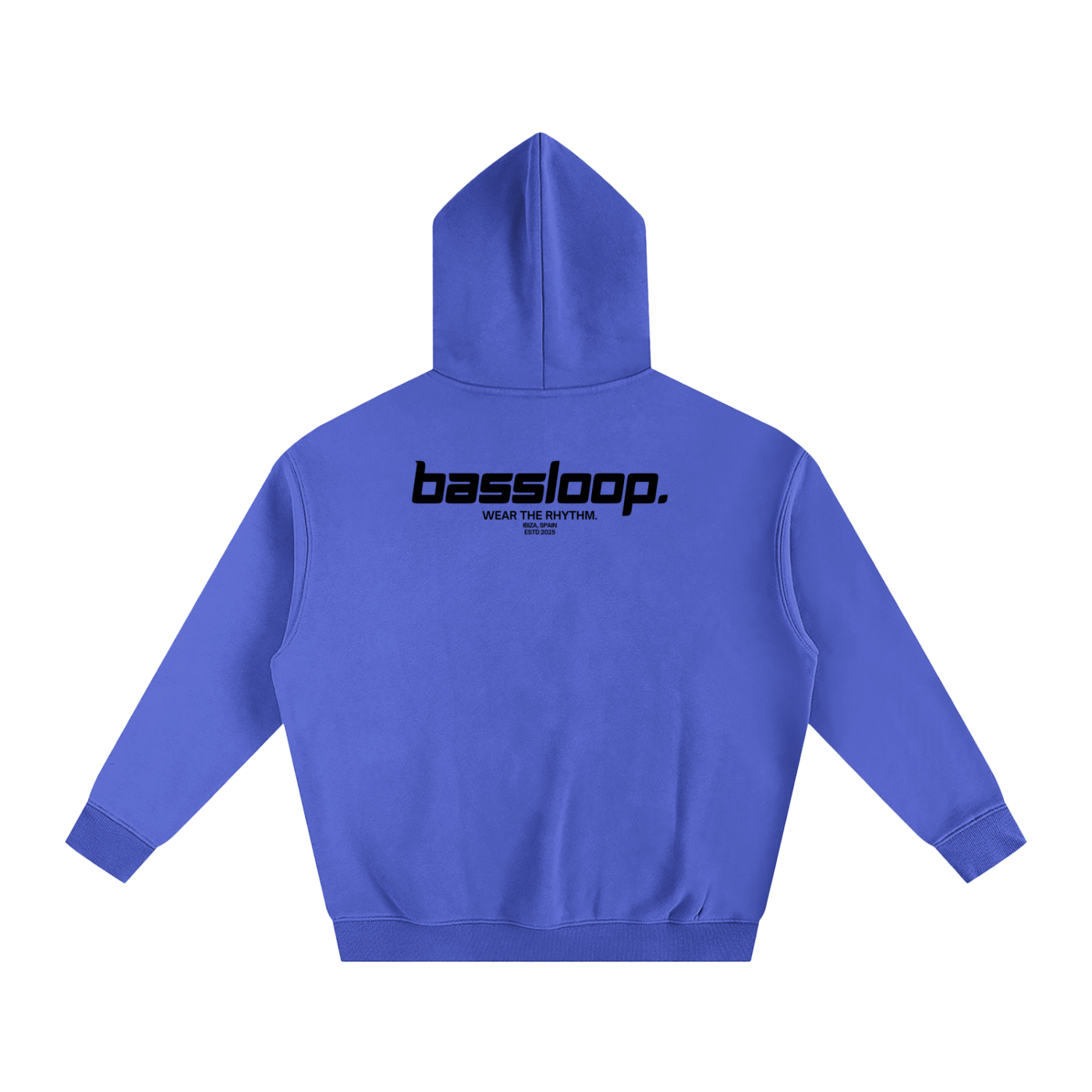 Bassloop. Speedy Heavy Hoodie (Black Text)