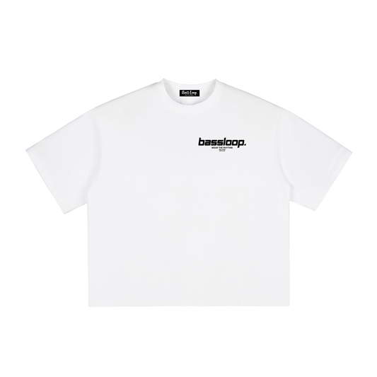 Bassloop. Speedy Boxy Tee (Black Text)