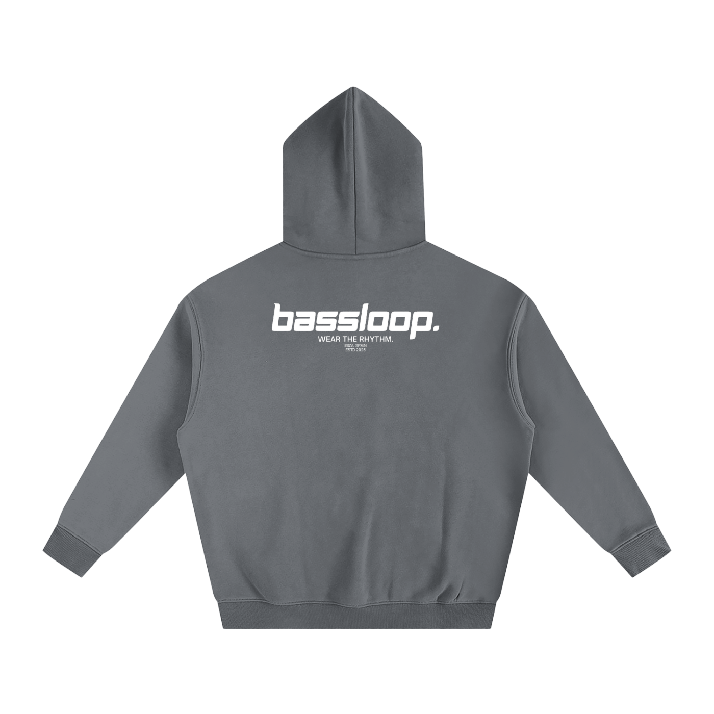 Bassloop. Speedy Heavy Hoodie (White Text)