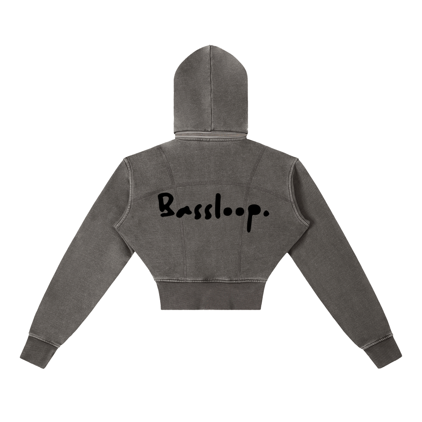 Bassloop. Vintage Cropped Hoodie.