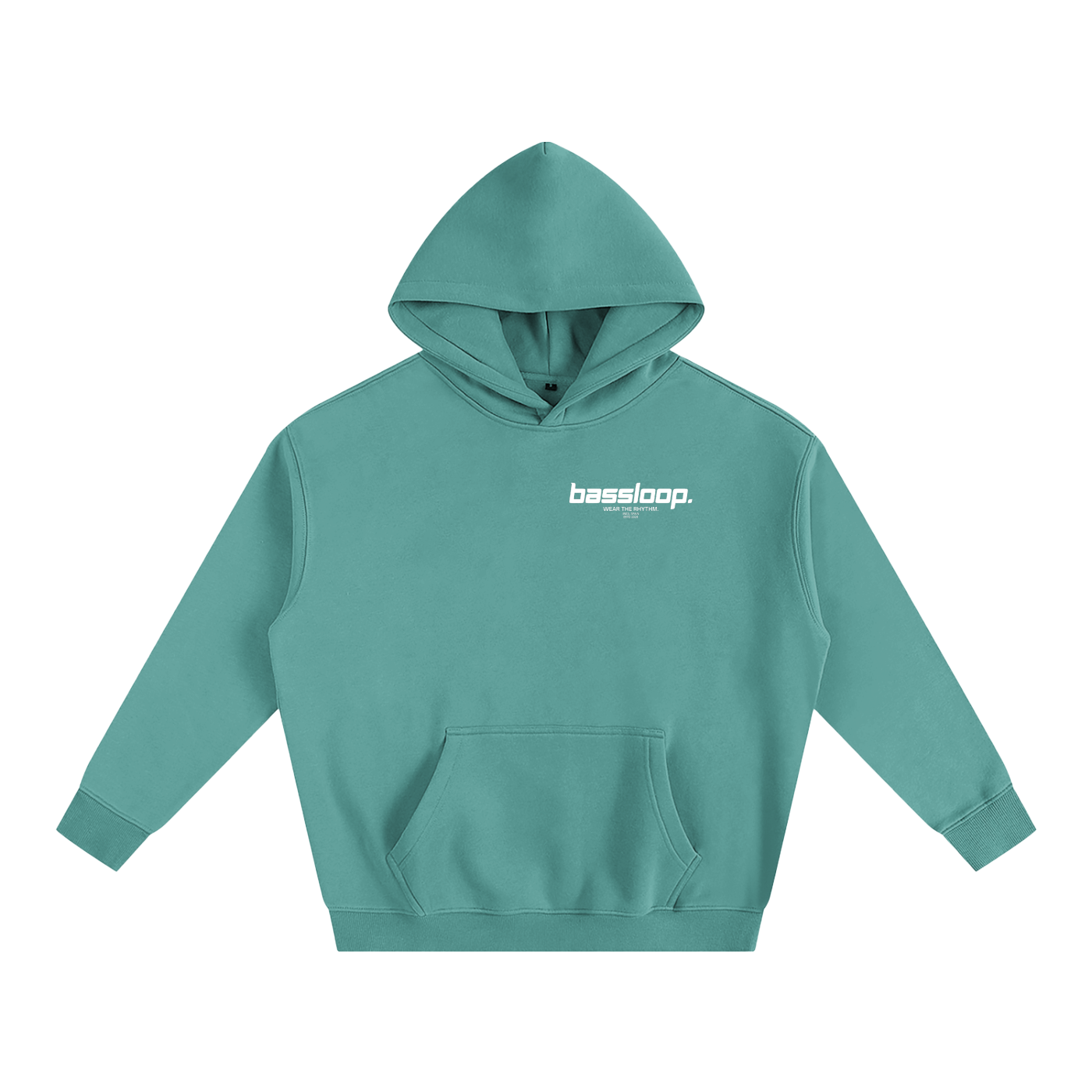 Bassloop. Speedy Heavy Hoodie (White Text)