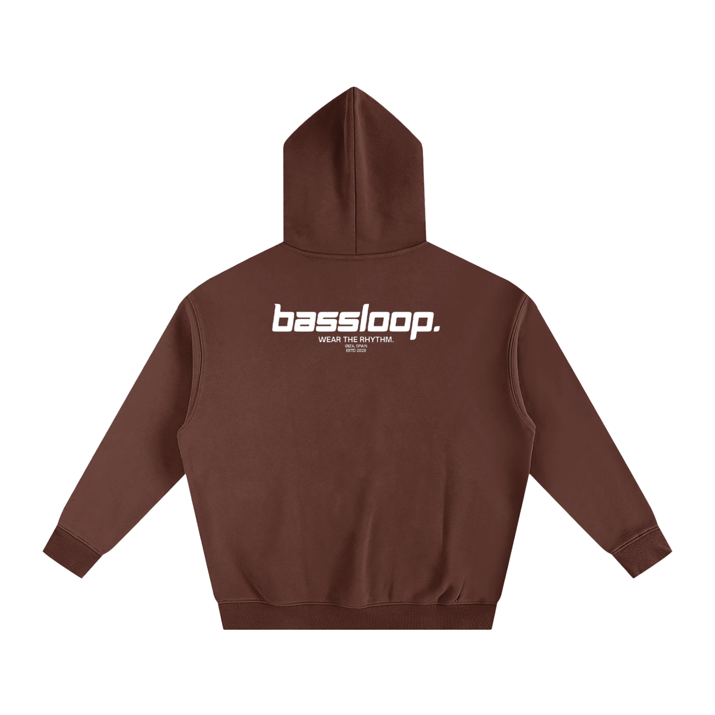 Bassloop. Speedy Heavy Hoodie (White Text)