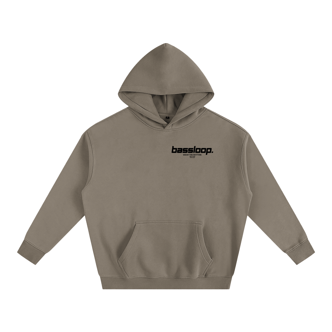 Bassloop. Speedy Heavy Hoodie (Black Text)