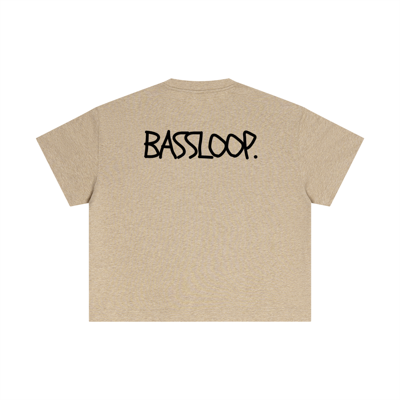 Bassloop. Sketch Text Boxy Tee (Front Text)