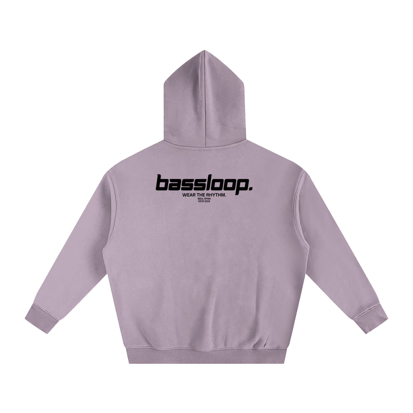 Bassloop. Speedy Heavy Hoodie (Black Text)