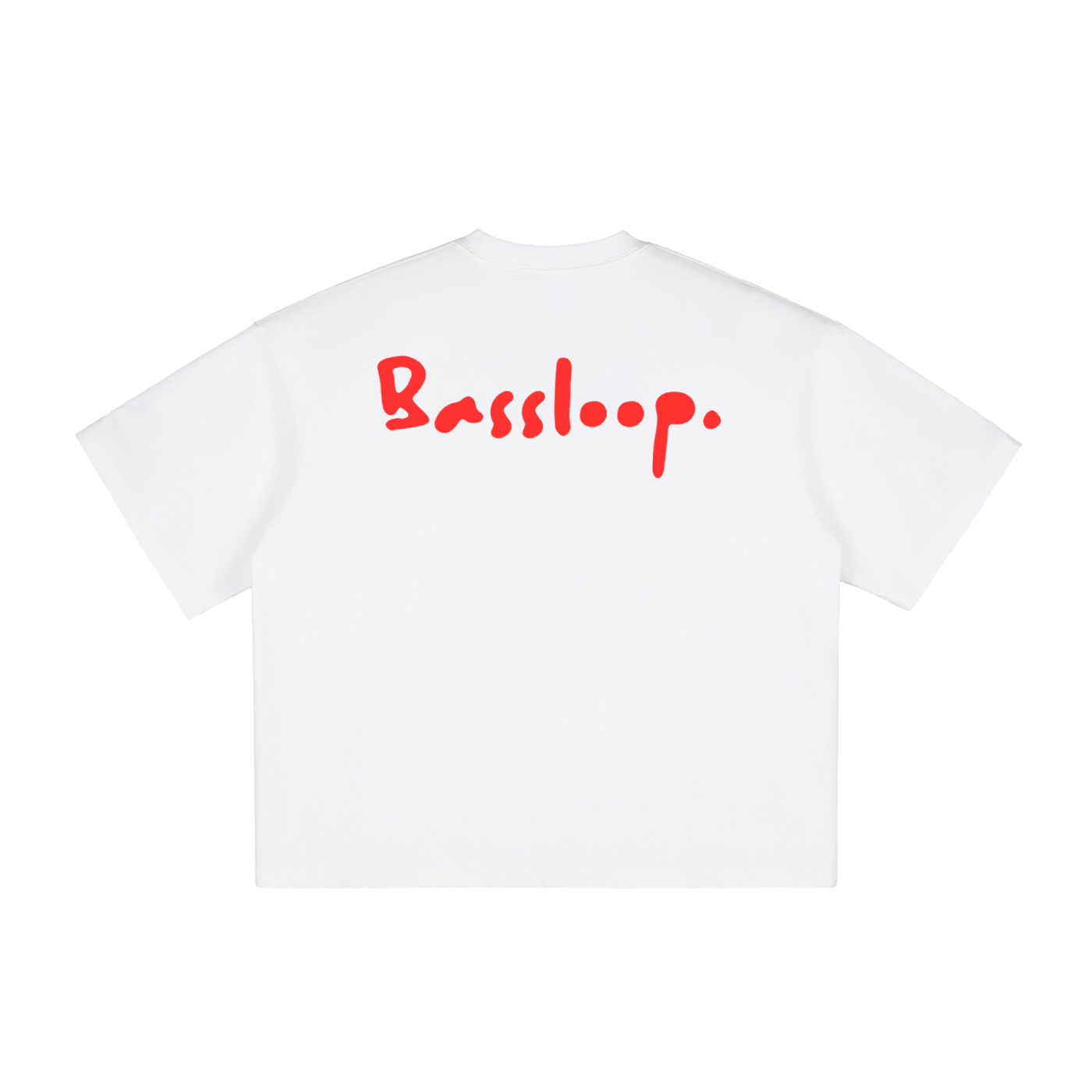 Bassloop. Signature Boxy Tee (Red Text)