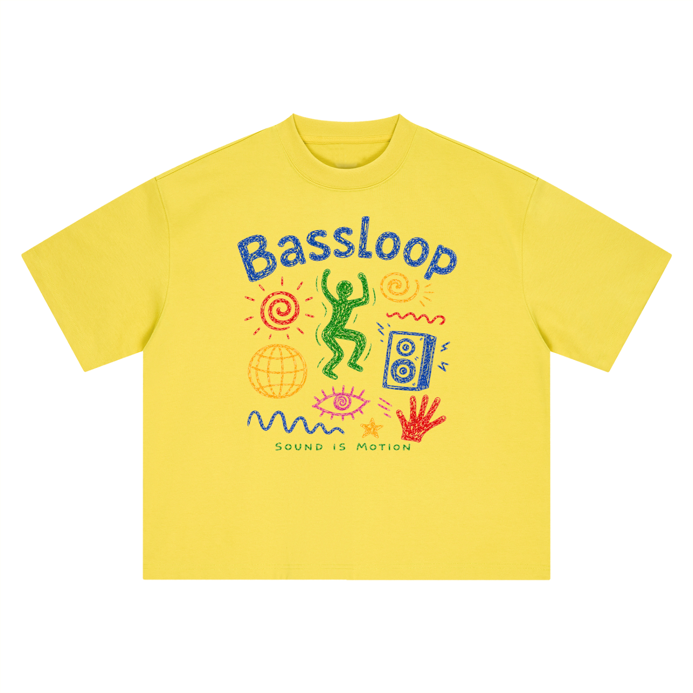 Bassloop. Crayon Tee