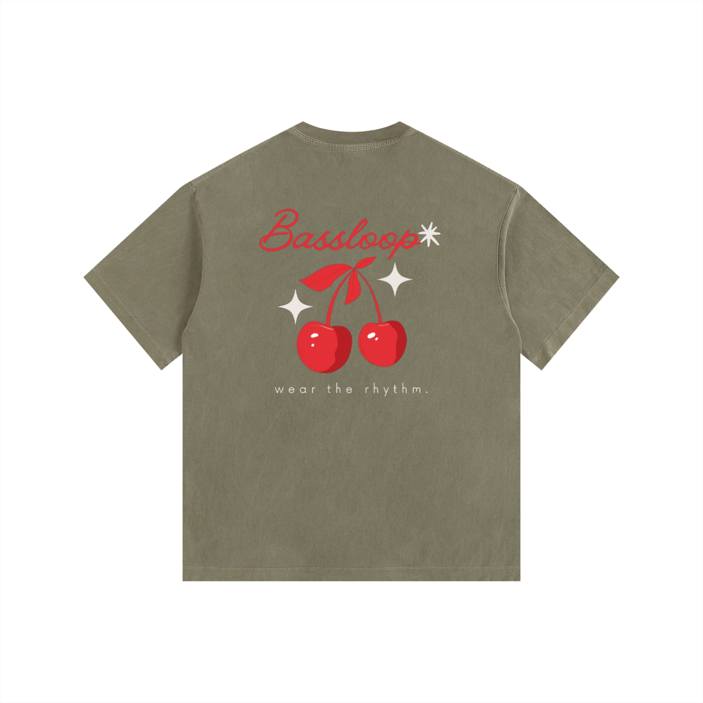 Bassloop. Cherry Heavy Tee