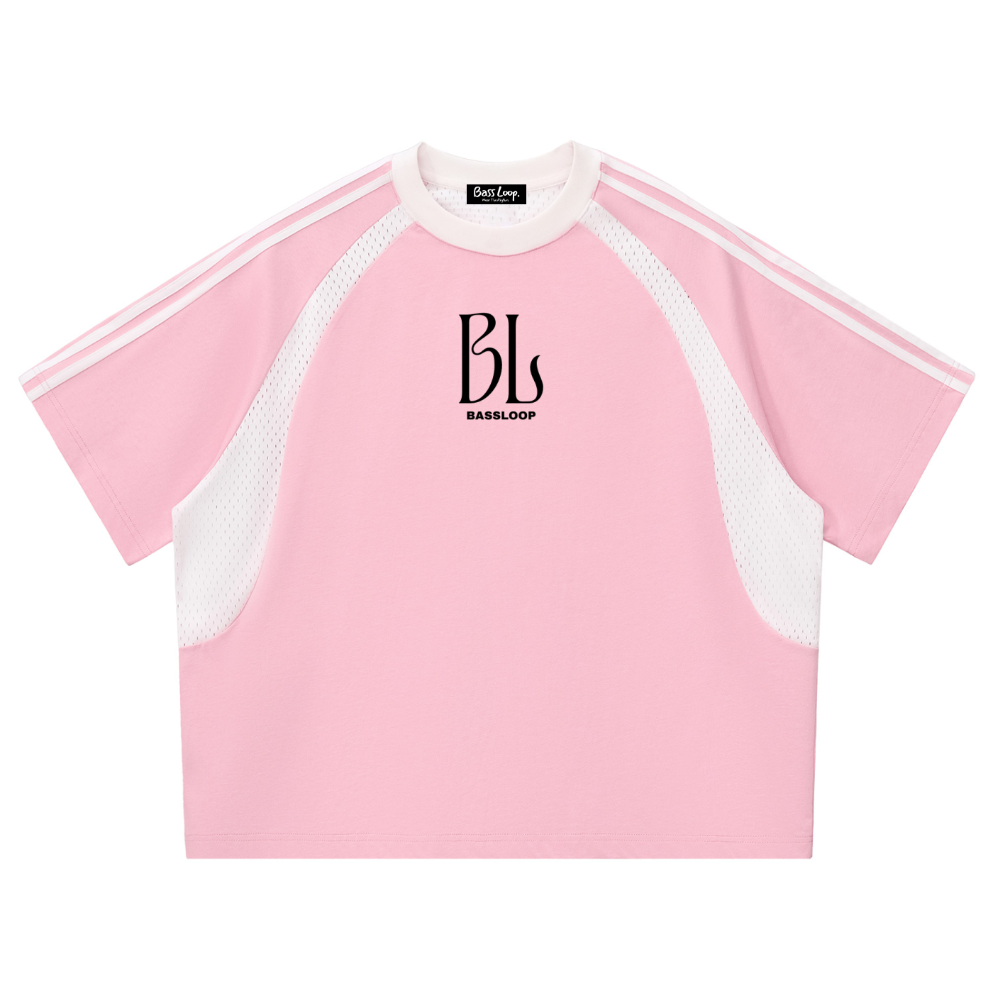 Bassloop. Stripe Mesh Tee