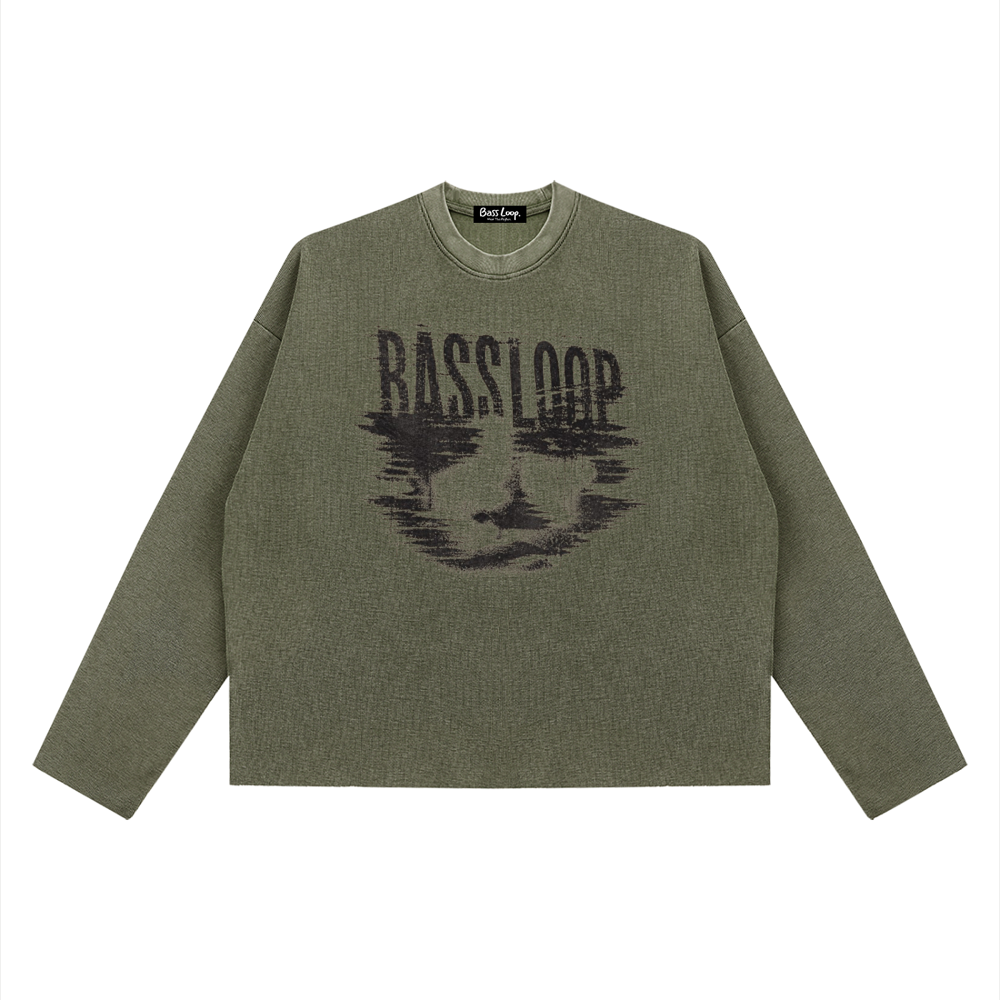 Bassloop. Distorted Knit (Black Print)