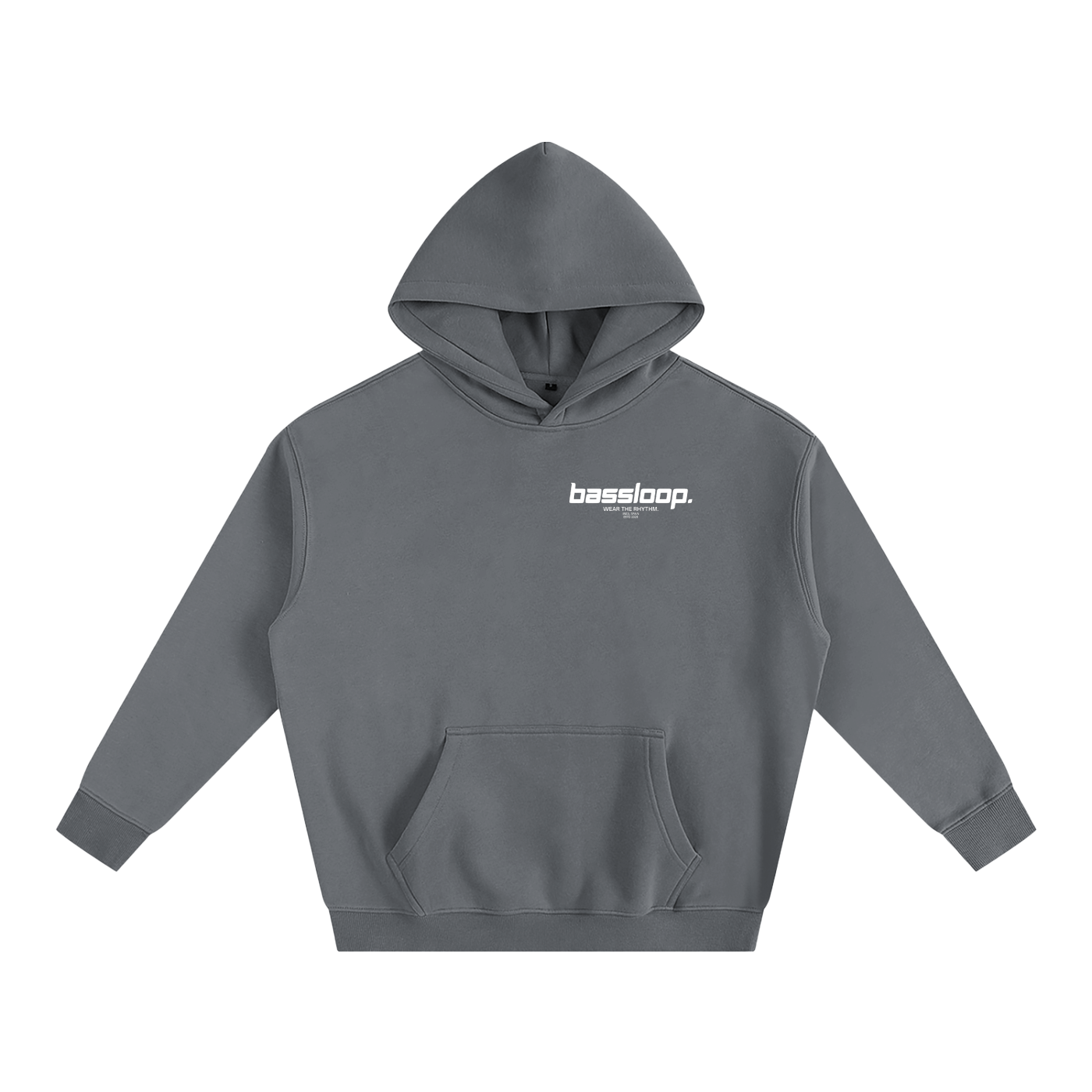 Bassloop. Speedy Heavy Hoodie (White Text)