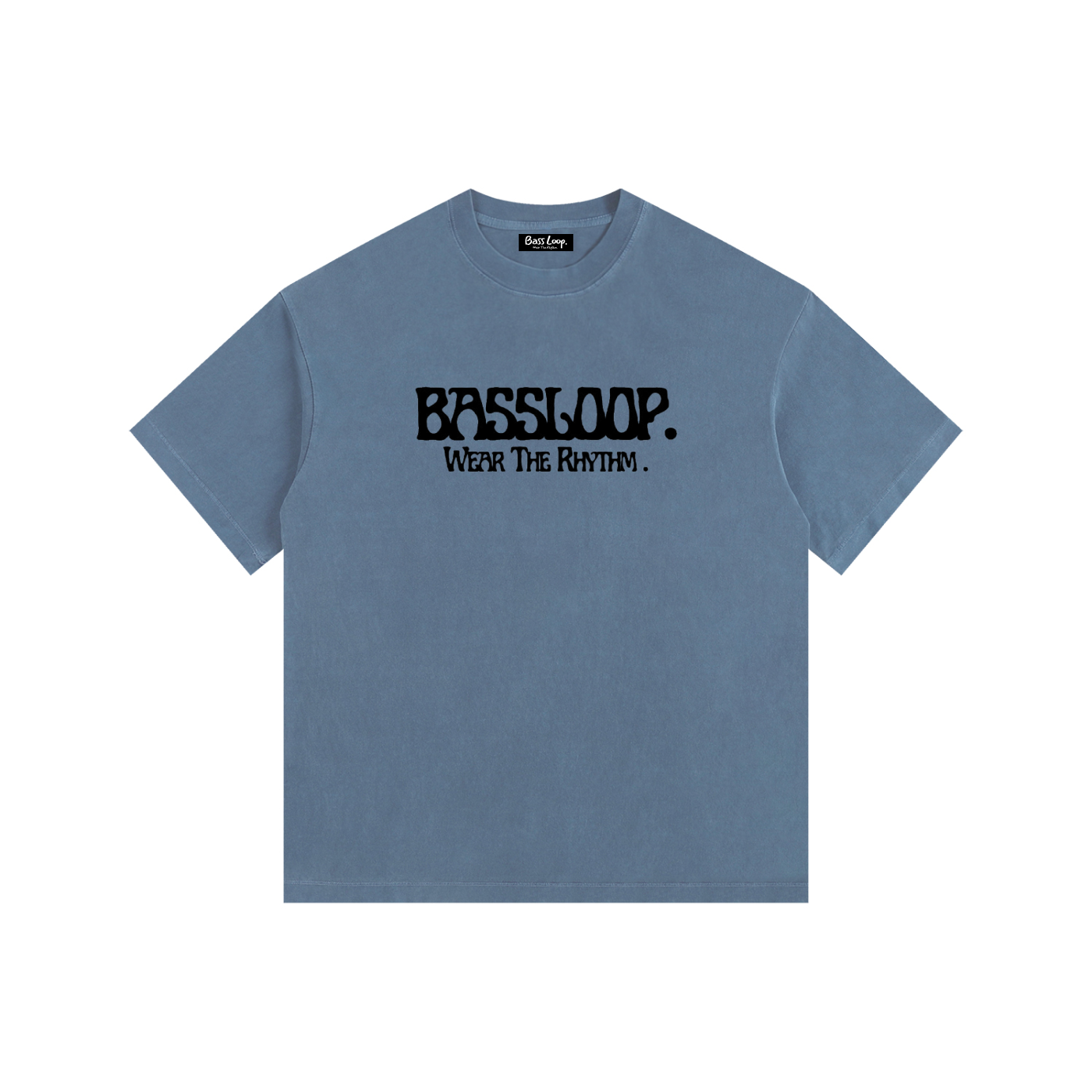 Bassloop. Nuvo Heavy Tee (Black Text)