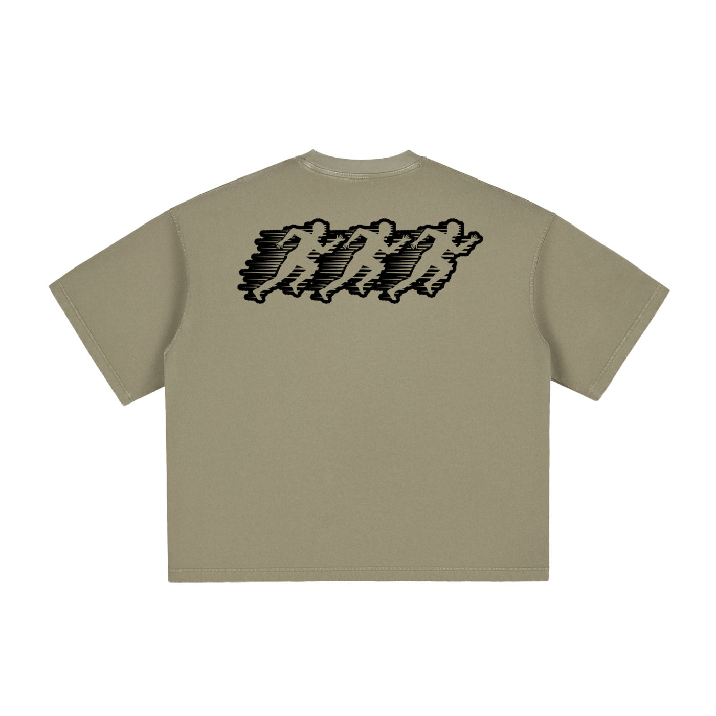 Bassloop. Running Club Boxy Tee (Black Text)