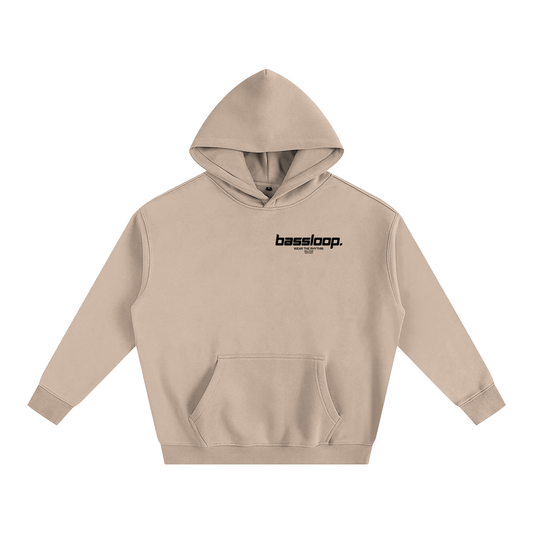 Bassloop. Speedy Heavy Hoodie (Black Text)