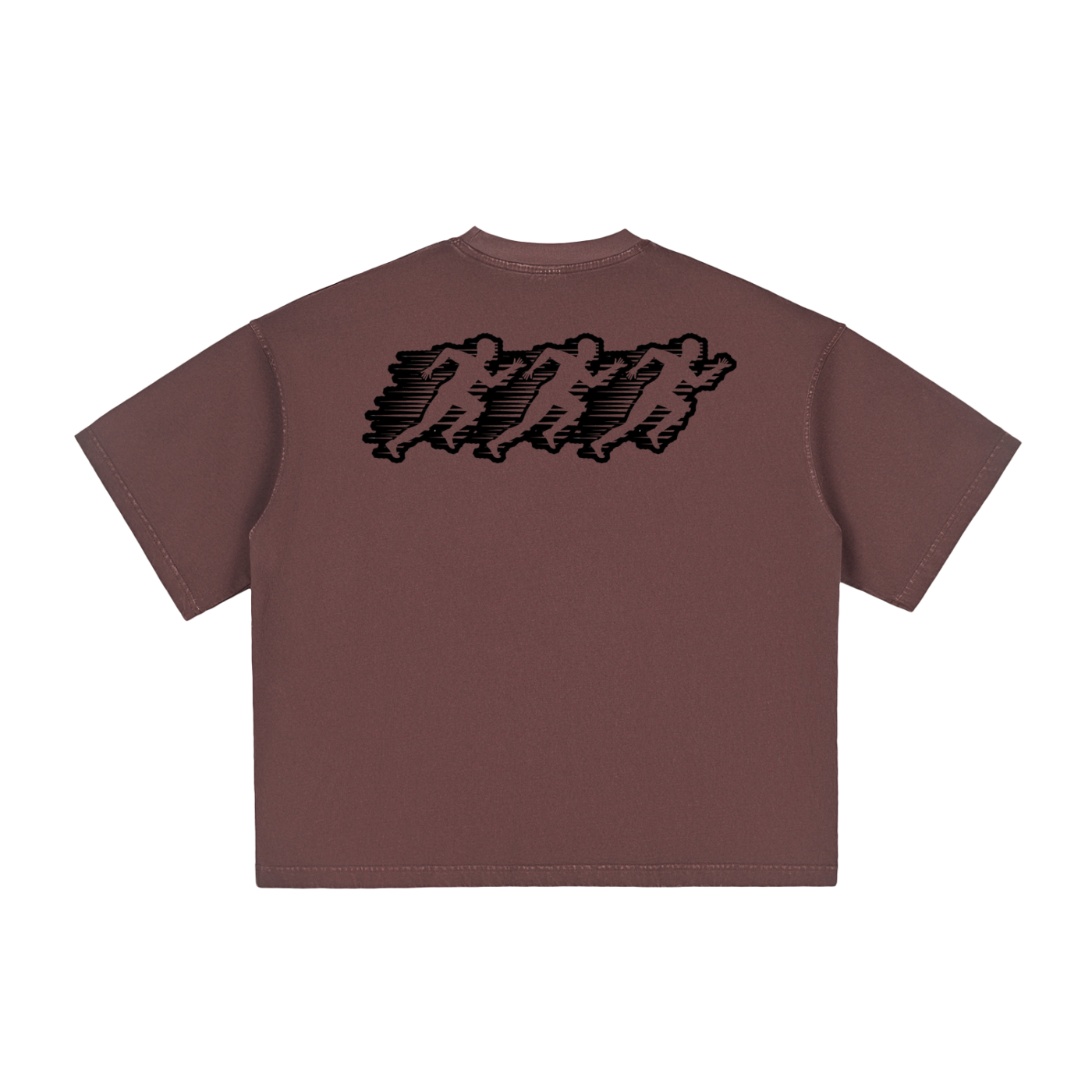 Bassloop. Running Club Boxy Tee (Black Text)