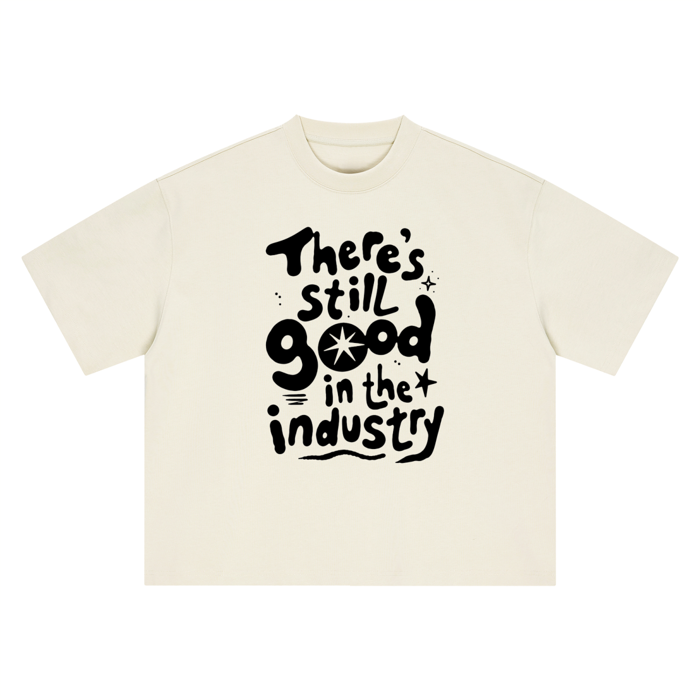 Bassloop. Industry Tee (Black Text)