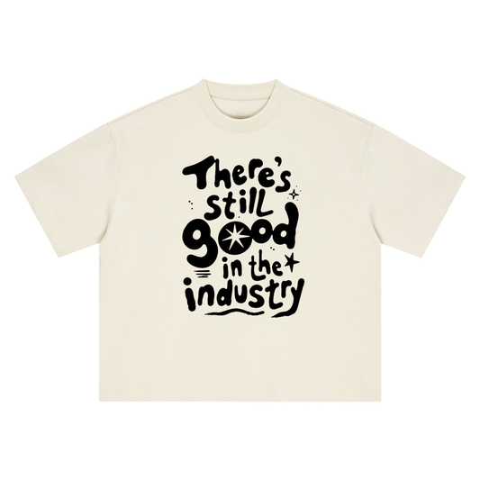 Bassloop. Industry Tee (Black Text)