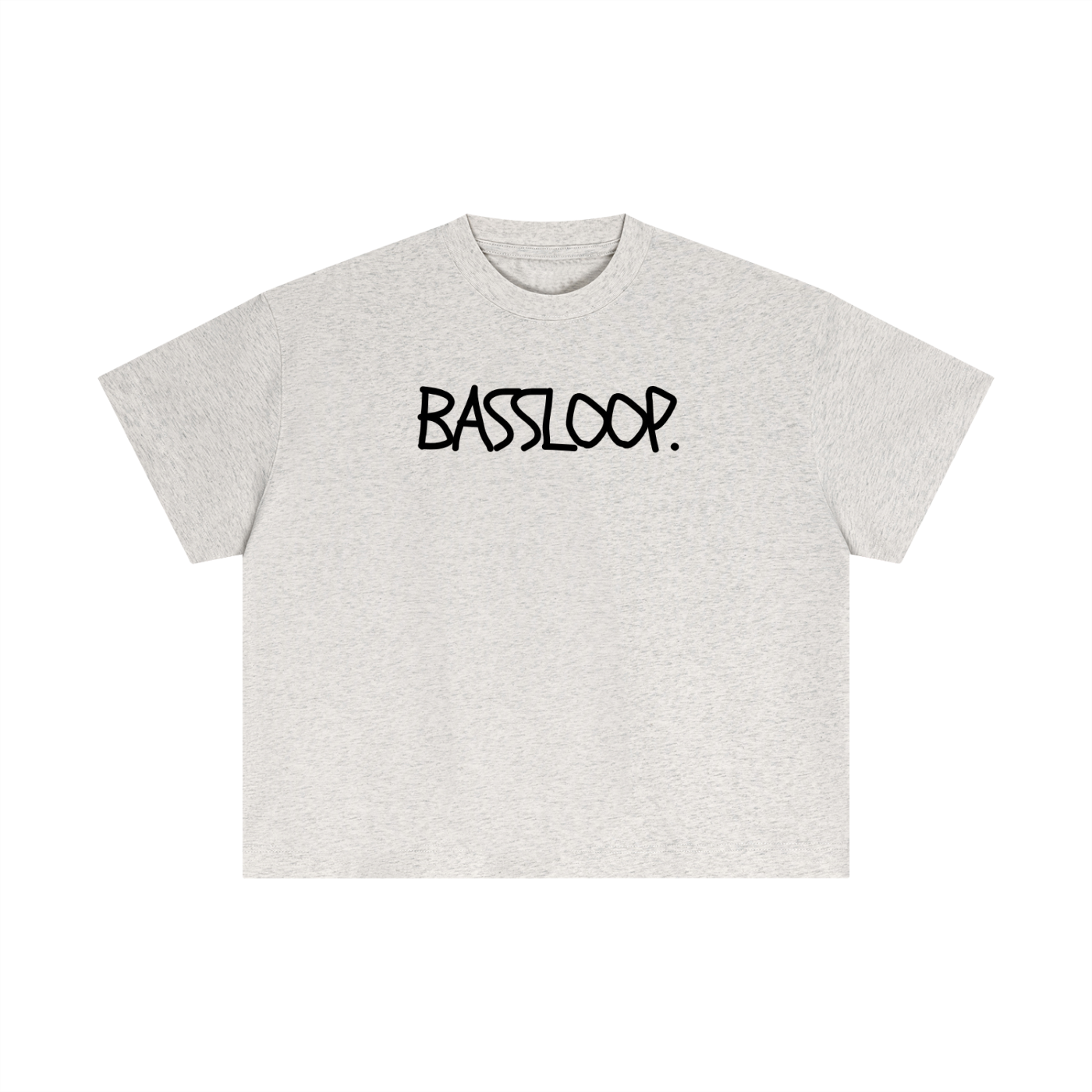 Bassloop. Sketch Text Boxy Tee (Back Text)