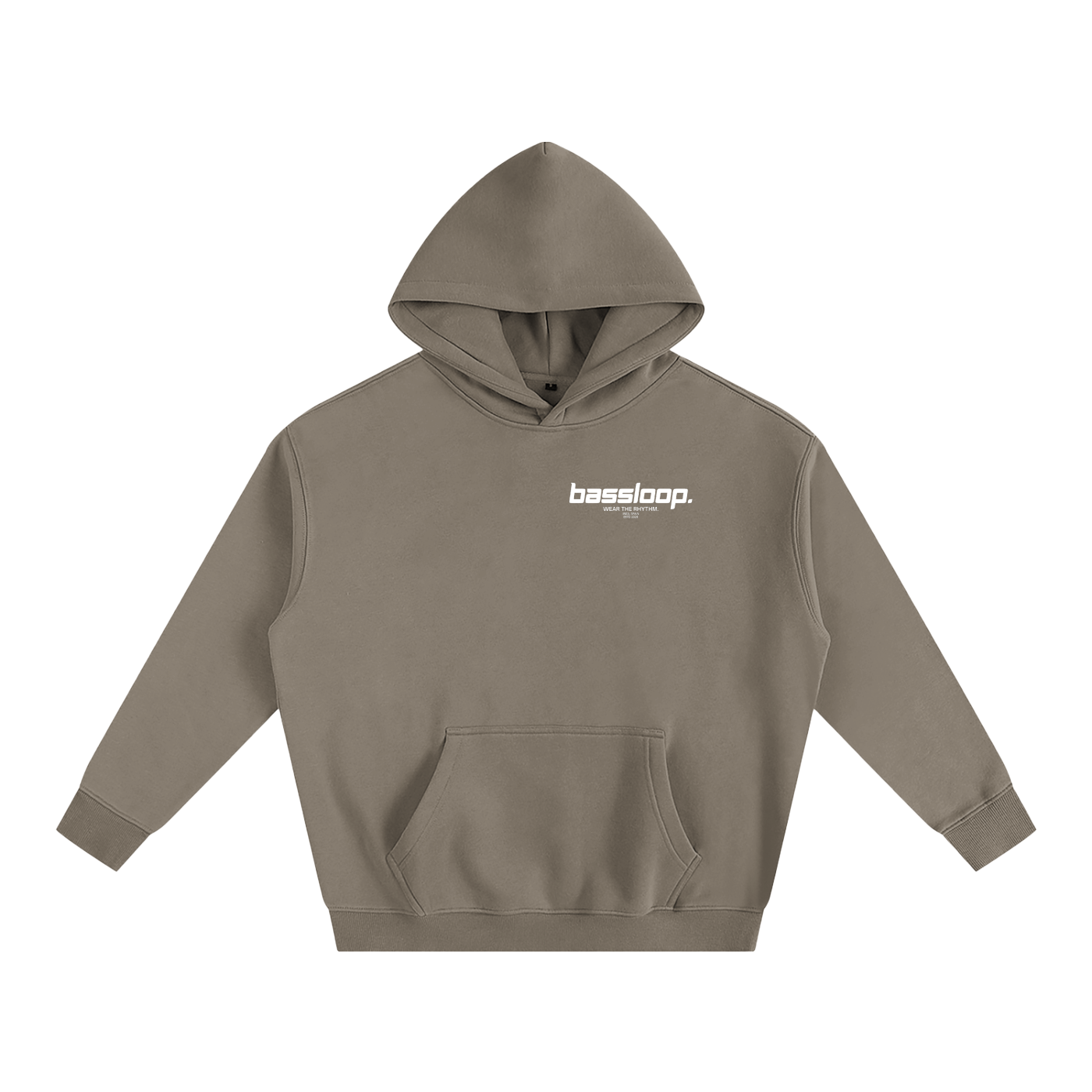 Bassloop. Speedy Heavy Hoodie (White Text)