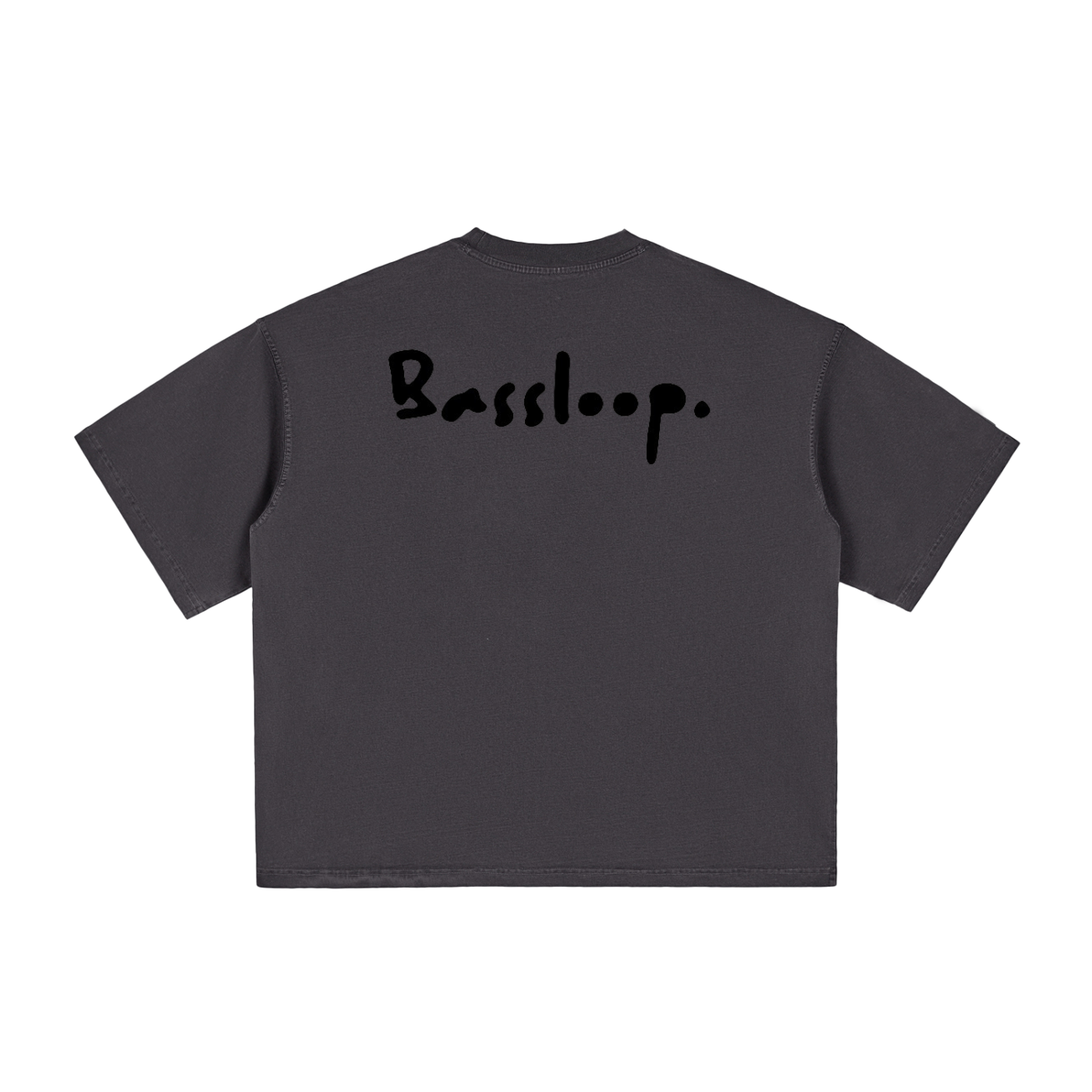 Bassloop. Signature Boxy Tee (Black Text)