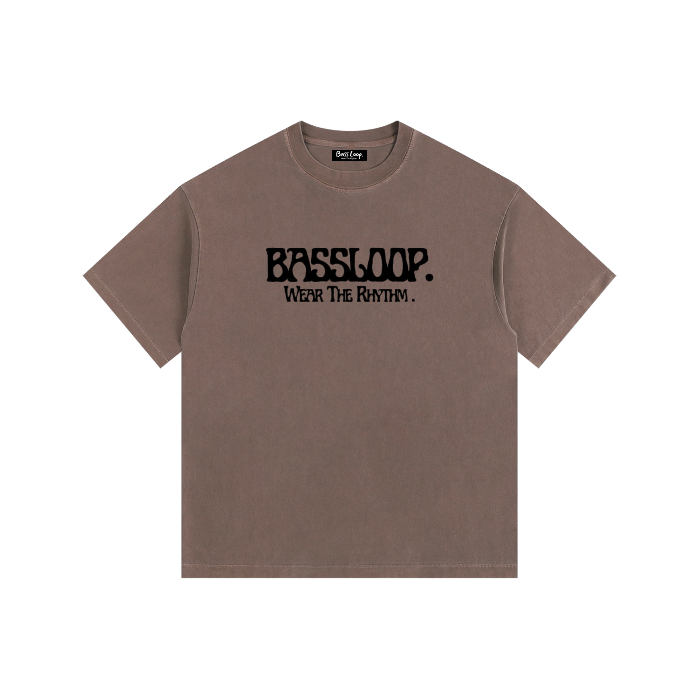 Bassloop. Nuvo Heavy Tee (Black Text)