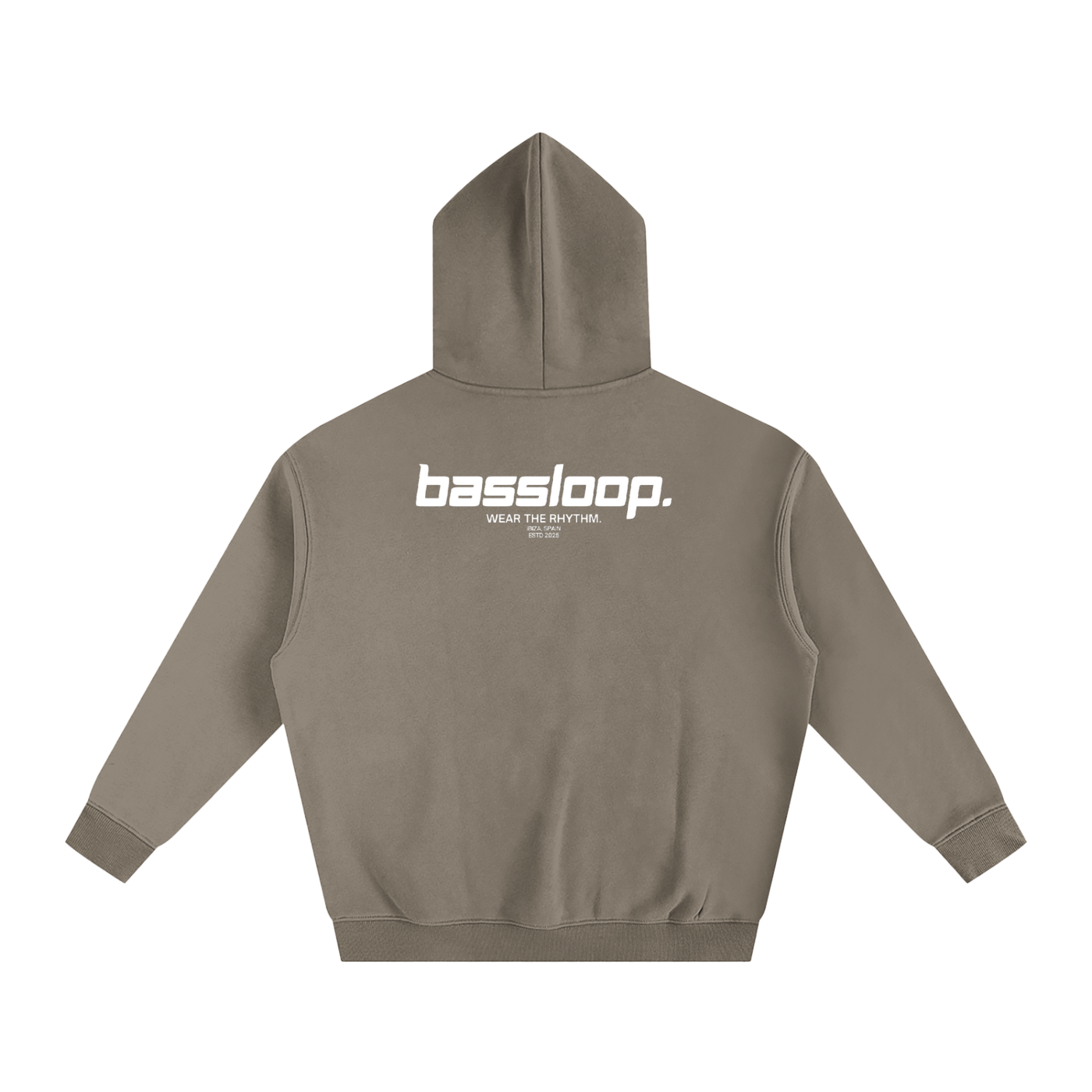 Bassloop. Speedy Heavy Hoodie (White Text)