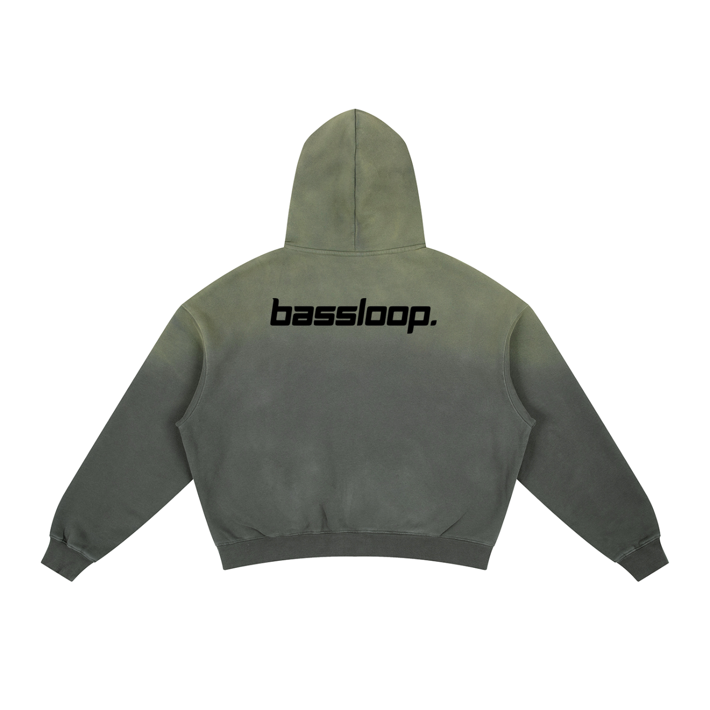 Bassloop. Frayed Boxy Fleece Hoodie