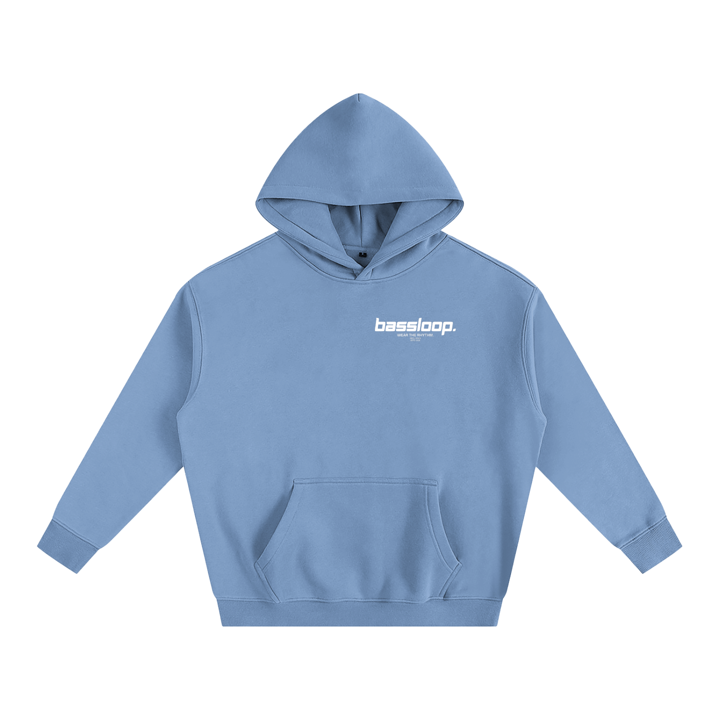 Bassloop. Speedy Heavy Hoodie (White Text)