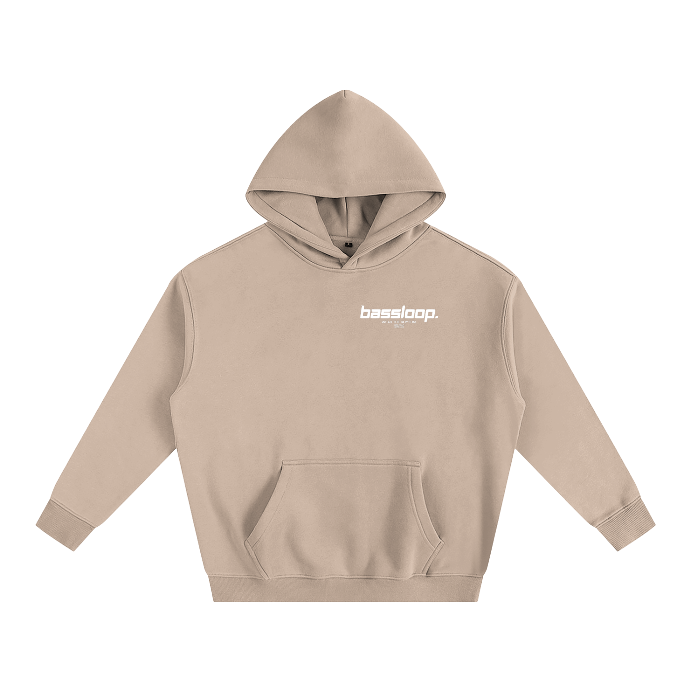 Bassloop. Speedy Heavy Hoodie (White Text)