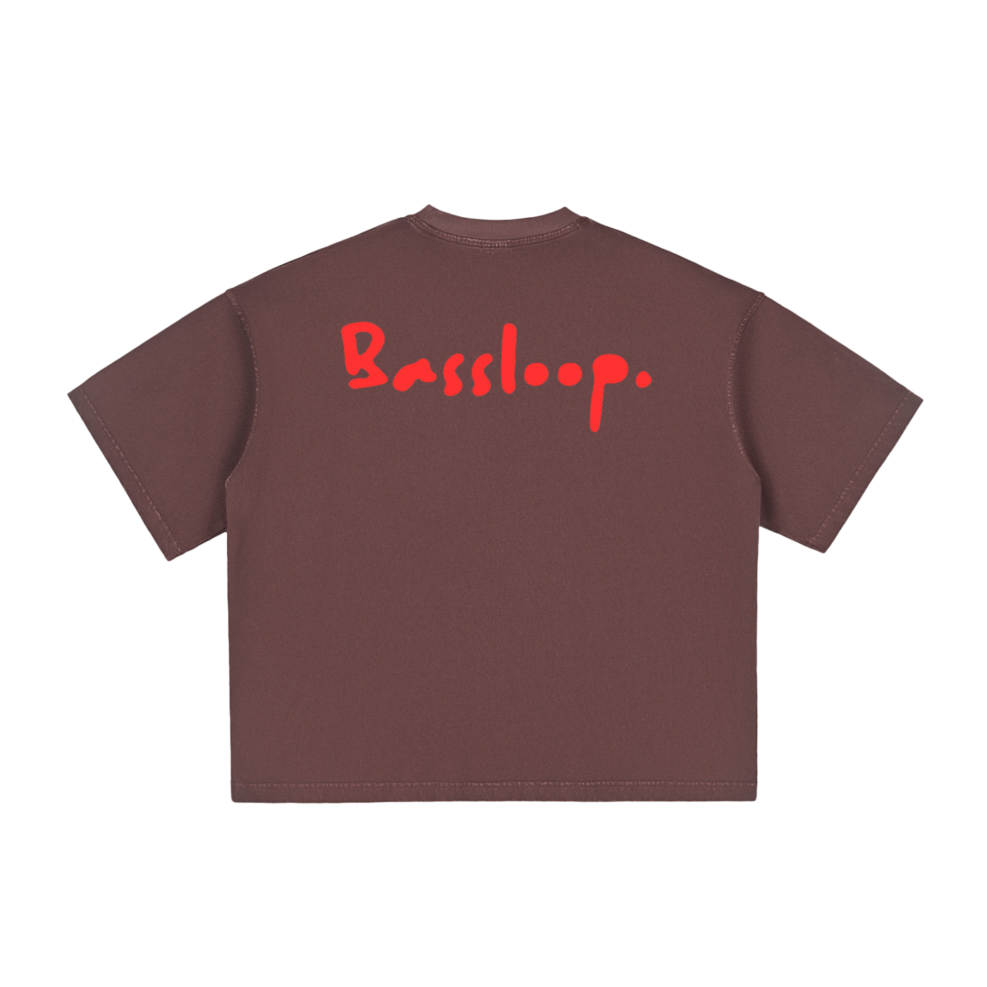 Bassloop. Signature Boxy Tee (Red Text)