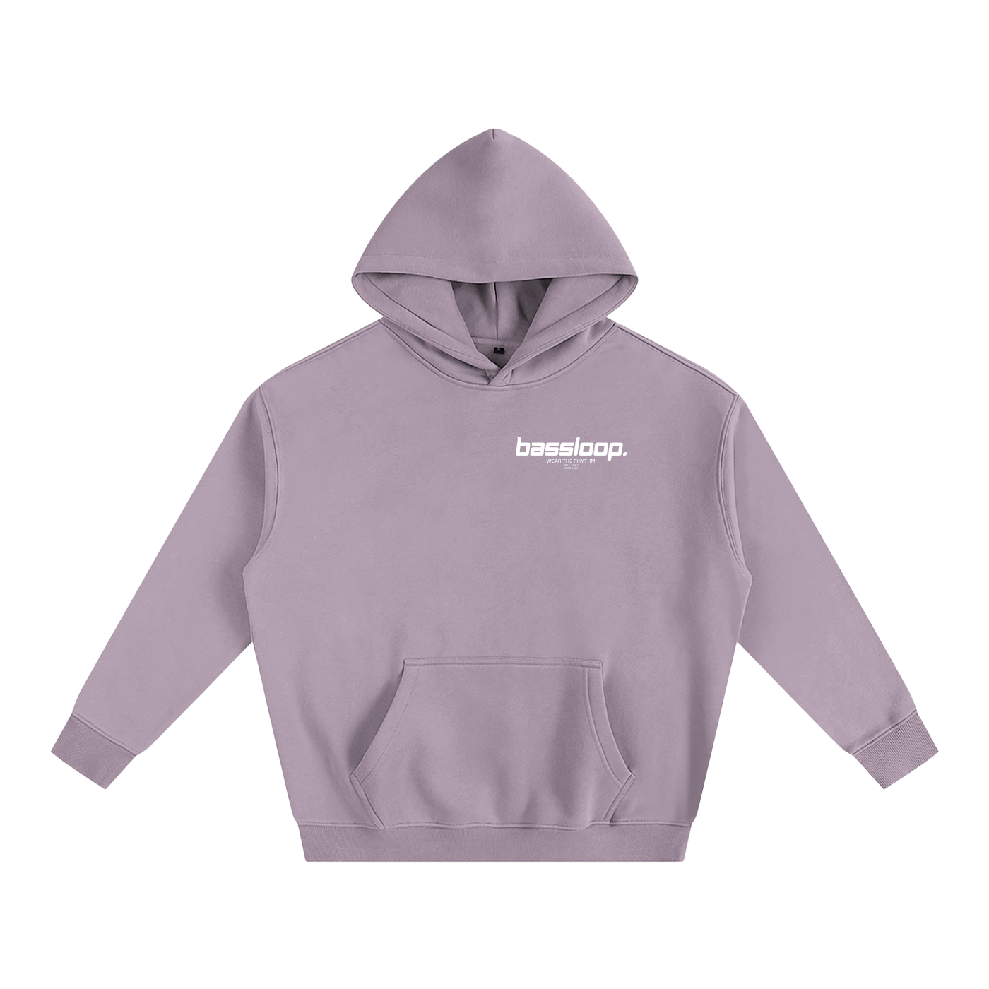 Bassloop. Speedy Heavy Hoodie (White Text)