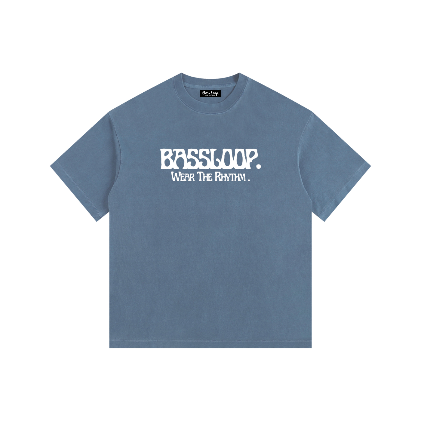 Bassloop. Nuvo Heavy Tee (White Text)