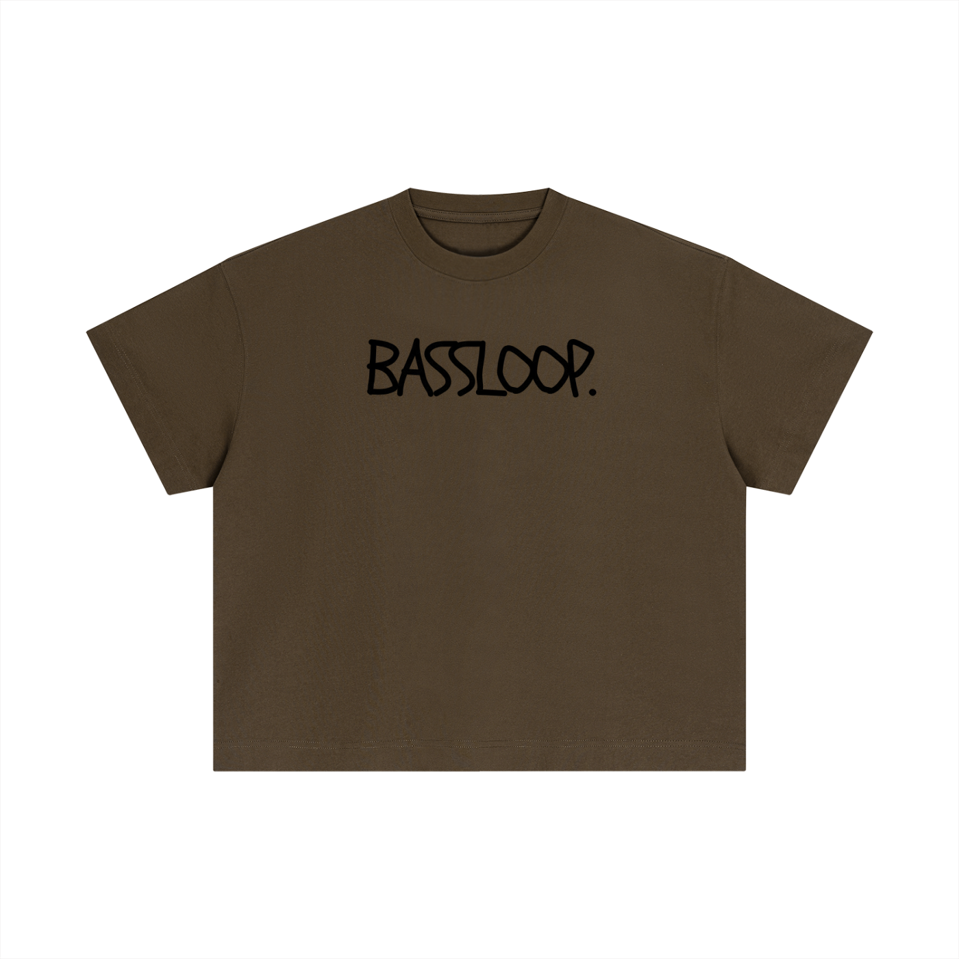 Bassloop. Sketch Text Boxy Tee (Back Text)